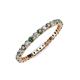 3 - Joyce 2.00 mm Diamond and Lab Created Alexandrite Eternity Band 