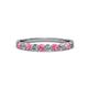2 - Clara 2.70 mm Pink Tourmaline and Diamond 10 Stone Wedding Band 