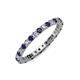 4 - Joyce 2.30 mm Blue Sapphire and Diamond Eternity Band 