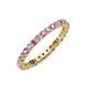 4 - Joyce 2.30 mm Pink Sapphire and Diamond Eternity Band 