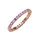 4 - Joyce 2.30 mm Pink Sapphire and Diamond Eternity Band 