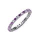 4 - Joyce 2.30 mm Amethyst and Diamond Eternity Band 