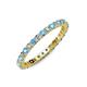 4 - Joyce 2.30 mm Blue Topaz and Diamond Eternity Band 