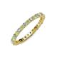 4 - Joyce 2.30 mm Peridot and Diamond Eternity Band 
