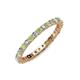 4 - Joyce 2.30 mm Peridot and Diamond Eternity Band 