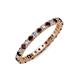 4 - Joyce 2.30 mm Red Garnet and Diamond Eternity Band 