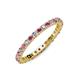 4 - Joyce 2.30 mm Rhodolite Garnet and Diamond Eternity Band 