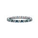 1 - Joyce 2.30 mm London Blue Topaz and Diamond Eternity Band 