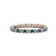 1 - Joyce 2.30 mm London Blue Topaz and Diamond Eternity Band 