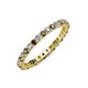 4 - Joyce 2.30 mm Smoky Quartz and Diamond Eternity Band 