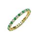 4 - Joyce 2.30 mm Emerald and Diamond Eternity Band 