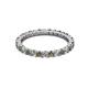3 - Joyce 2.30 mm Diamond and Lab Created Alexandrite Eternity Band 