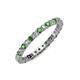 4 - Joyce 2.30 mm Green Garnet and Diamond Eternity Band 
