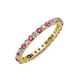 4 - Joyce 2.30 mm Pink Tourmaline and Diamond Eternity Band 