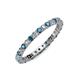 4 - Joyce 2.30 mm London Blue Topaz and Diamond Eternity Band 