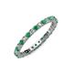 4 - Joyce 2.30 mm Emerald and Diamond Eternity Band 