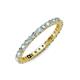 4 - Joyce 2.30 mm Aquamarine and Diamond Eternity Band 