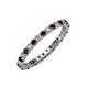 4 - Joyce 2.30 mm Red Garnet and Diamond Eternity Band 