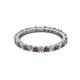 3 - Joyce 2.30 mm Smoky Quartz and Diamond Eternity Band 