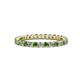 1 - Joyce 2.30 mm Green Garnet and Diamond Eternity Band 