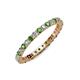 4 - Joyce 2.30 mm Green Garnet and Diamond Eternity Band 