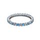 3 - Joyce 2.30 mm Blue Topaz and Diamond Eternity Band 