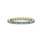 1 - Joyce 2.30 mm Blue Topaz and Diamond Eternity Band 