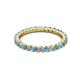 3 - Joyce 2.30 mm Blue Topaz and Diamond Eternity Band 
