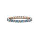 1 - Joyce 2.30 mm Blue Topaz and Diamond Eternity Band 