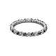 3 - Joyce 2.30 mm Black and White Diamond Eternity Band 