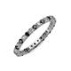 4 - Joyce 2.30 mm Black and White Diamond Eternity Band 