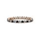 1 - Joyce 2.30 mm Black and White Diamond Eternity Band 