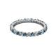 3 - Joyce 2.30 mm Blue and White Diamond Eternity Band 