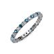 4 - Joyce 2.30 mm Blue and White Diamond Eternity Band 