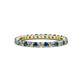 1 - Joyce 2.30 mm Blue and White Diamond Eternity Band 