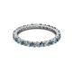 3 - Joyce 2.30 mm London Blue Topaz and Diamond Eternity Band 