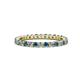 1 - Joyce 2.30 mm London Blue Topaz and Diamond Eternity Band 