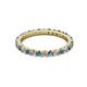 3 - Joyce 2.30 mm London Blue Topaz and Diamond Eternity Band 