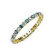 4 - Joyce 2.30 mm London Blue Topaz and Diamond Eternity Band 