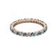 3 - Joyce 2.30 mm London Blue Topaz and Diamond Eternity Band 