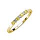 3 - Evia 2.00 mm Princess Cut Yellow Sapphire and Diamond 7 Stone Wedding Band 
