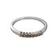 2 - Evia 2.00 mm Princess Cut Smoky Quartz 7 Stone Wedding Band 
