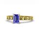 1 - Niah Classic 7x5 mm Emerald Shape Tanzanite Solitaire Engagement Ring 