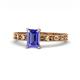 1 - Niah Classic 7x5 mm Emerald Shape Tanzanite Solitaire Engagement Ring 