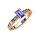 3 - Niah Classic 7x5 mm Emerald Shape Tanzanite Solitaire Engagement Ring 