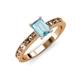3 - Niah Classic 7x5 mm Emerald Shape Aquamarine Solitaire Engagement Ring 