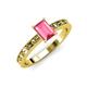3 - Niah Classic 7x5 mm Emerald Shape Pink Tourmaline Solitaire Engagement Ring 