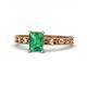 1 - Niah Classic 7x5 mm Emerald Shape Emerald Solitaire Engagement Ring 