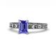 1 - Niah Classic 7x5 mm Emerald Shape Tanzanite Solitaire Engagement Ring 