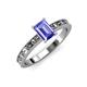 3 - Niah Classic 7x5 mm Emerald Shape Tanzanite Solitaire Engagement Ring 